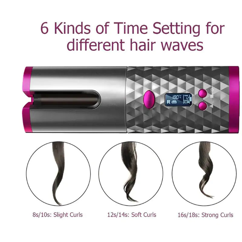 Automatic Cordless Hair Curler / مكواة تجعيد الشعر الأوتوماتيكية اللاسلكية